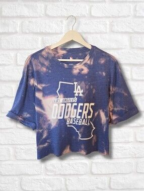 Los Angeles Dodgers Crop Top W/Rhinestones